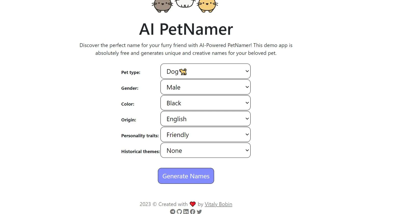 AI Pet Namer